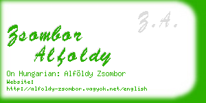 zsombor alfoldy business card